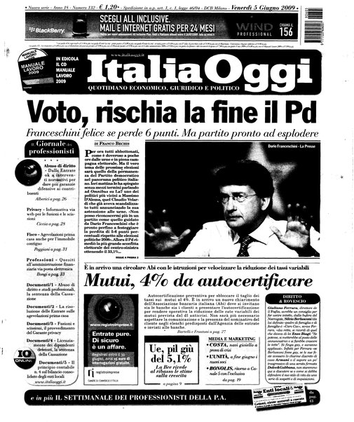 Italia oggi : quotidiano di economia finanza e politica